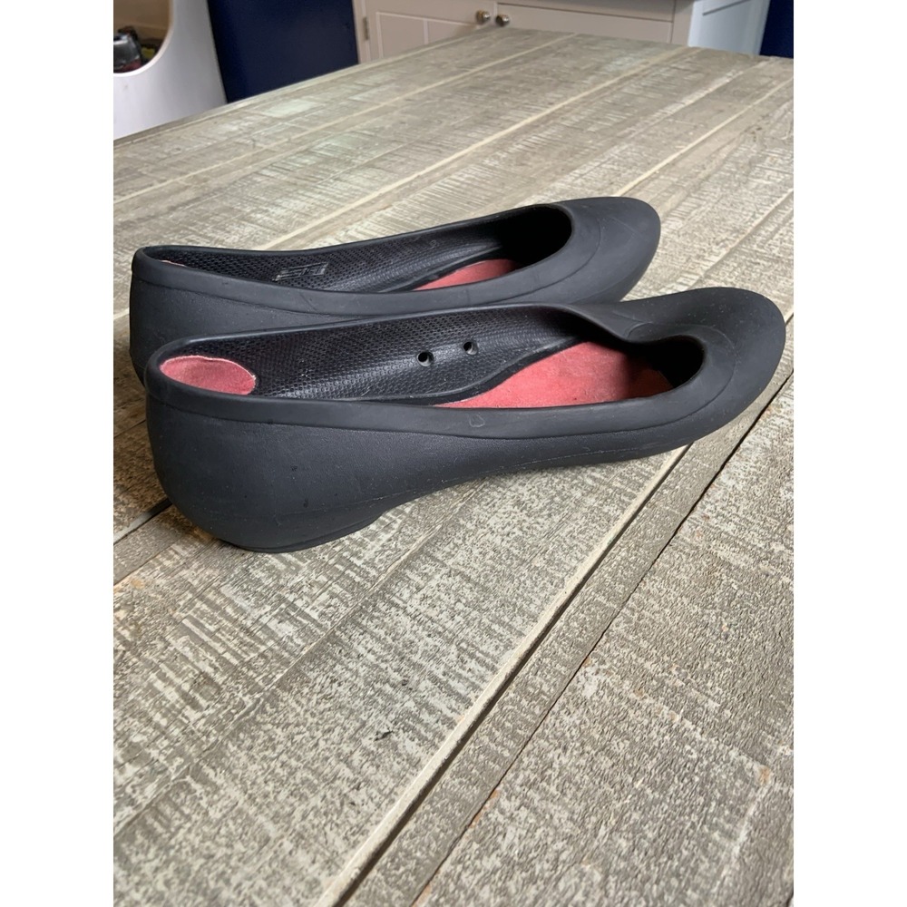 Crocs Lina Iconic Comfort Ballet Flats Women's 8 Black Lightweight Minimalist